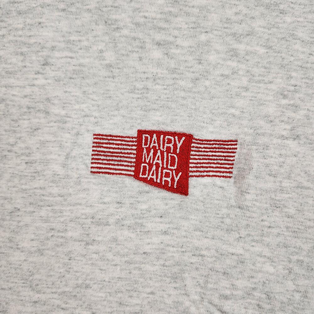 Vintage Dairy Maid Dairy Shirt Mens 3XL Gray Embroidered Logo Fredrick Maryland